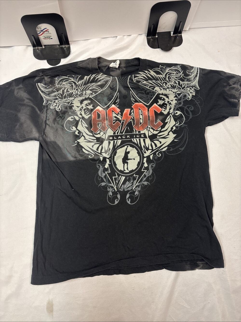 AC/DC Concert T-Shirt Black Ice 2008-2009 Anvil Size Large